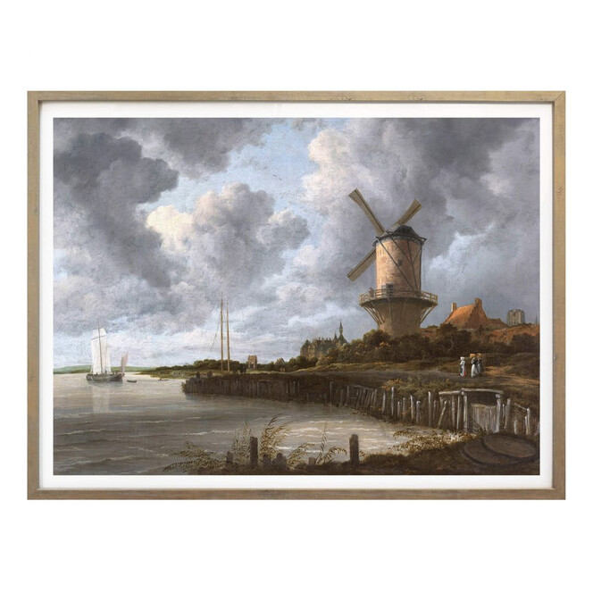 Poster van Ruisdael - Die Windmühle von Wijk bei Duurstede
