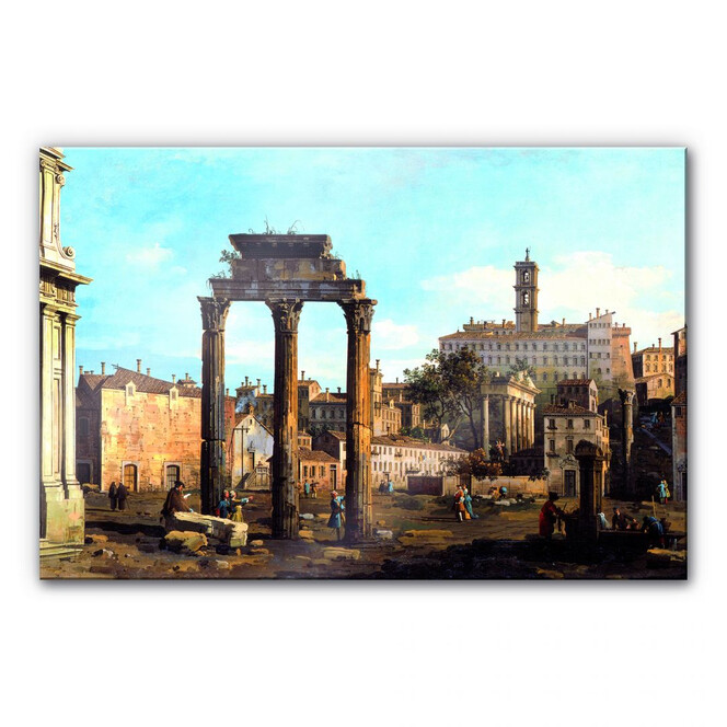 Acrylglasbild Canaletto - Forum mit Tempel von Kastor und Pollux