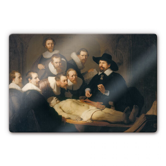 Glasbild Rembrandt - Die Anatomiestunde