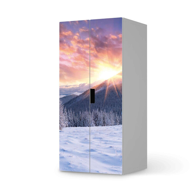 Möbelfolie IKEA Stuva / Malad Schrank - 2 grosse Türen - Zauberhafte Winterlandschaft- Bild 1