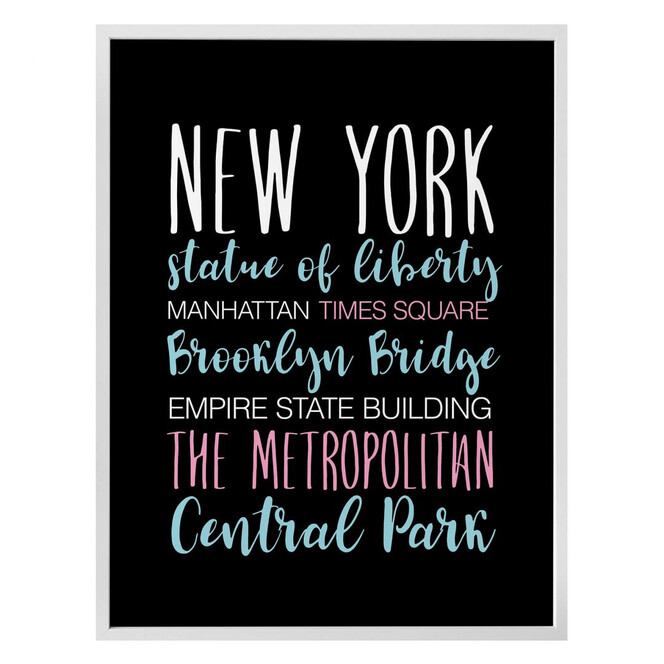 Poster New York Wörter