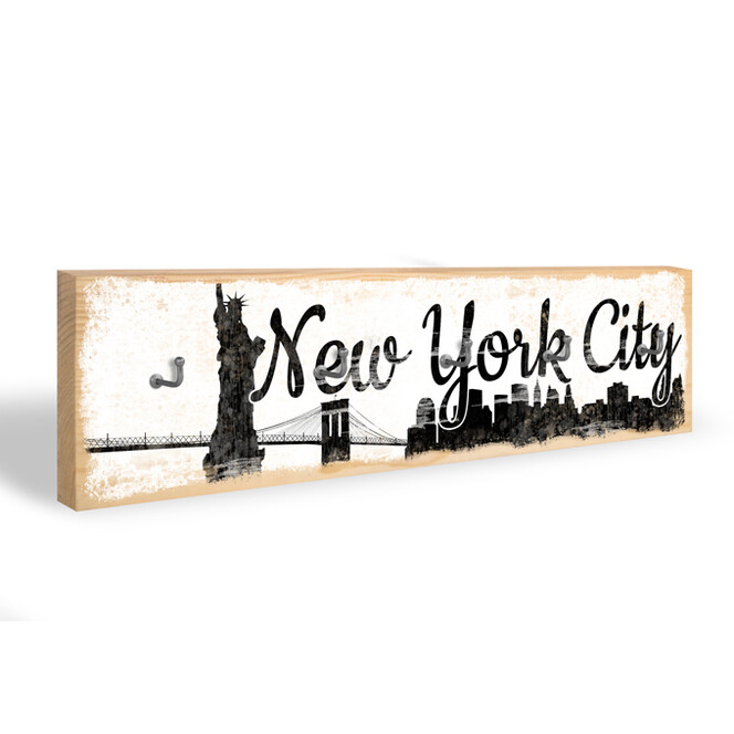 Schlüsselbrett New York City Skyline + 5 Haken