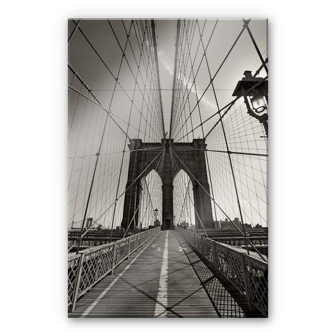 Acrylglasbild Brooklyn Bridge Perspektive