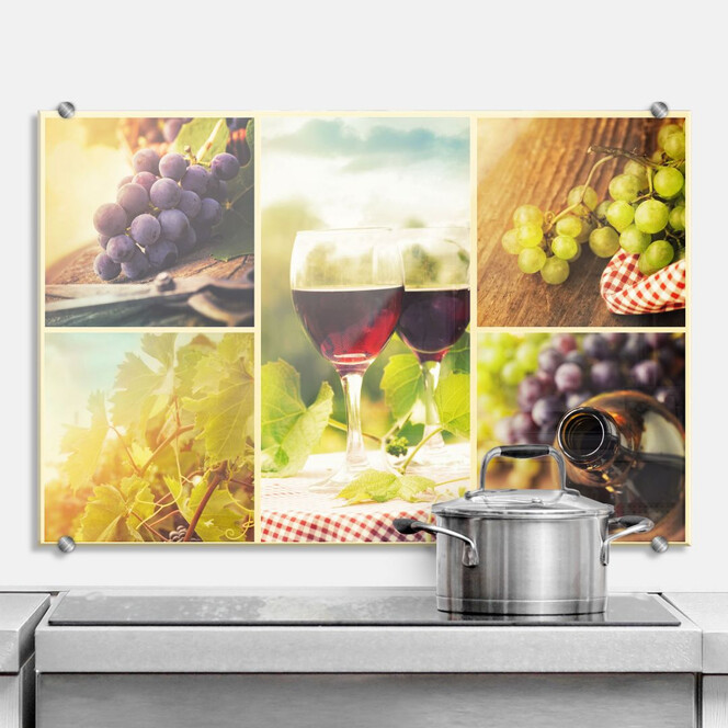 Spritzschutz Wein Collage