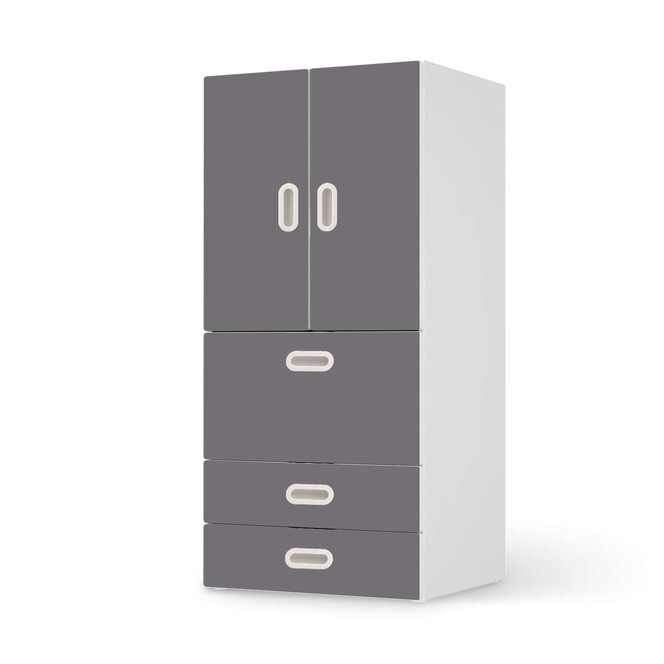 Möbelfolie IKEA Stuva / Fritids - 3 Schubladen und 2 kleinen Türen - Grau Light- Bild 1