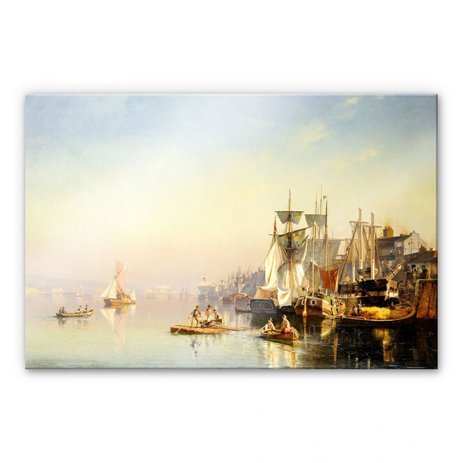 Acrylglasbild Neumann - Fischerboote und Kähne auf der Themse bei Greenwich