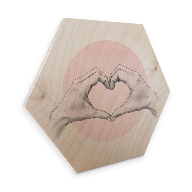 Hexagon - Holz Birke-Furnier Graves – Heart in Hand