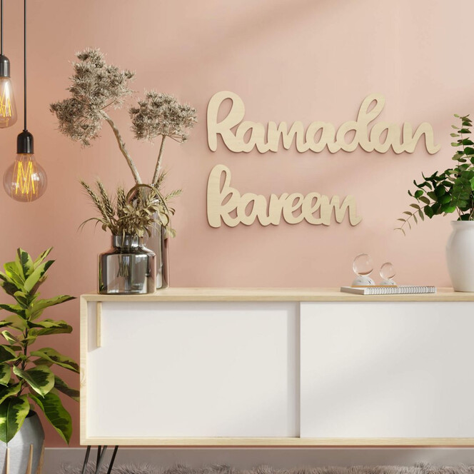 Holzdeko Pappel - Ramadan Kareem