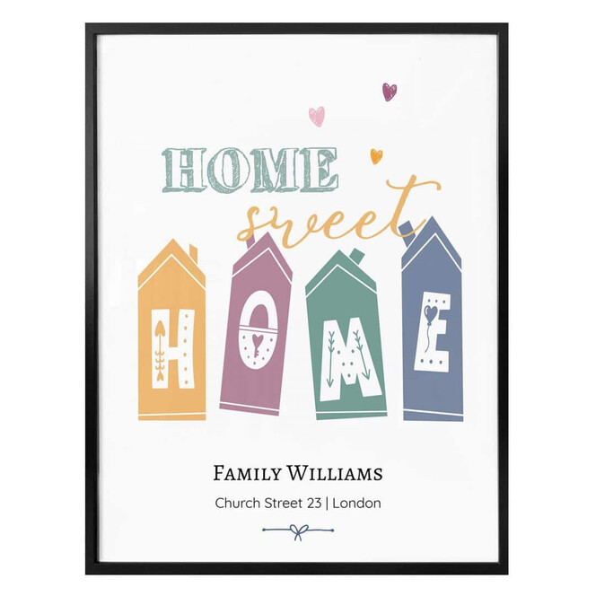 Personalisiertes Poster Home sweet home