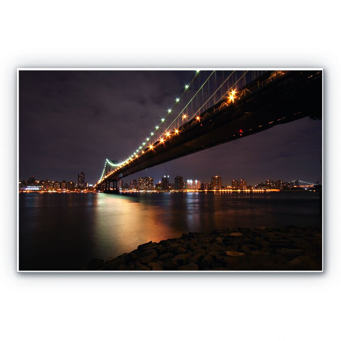 Wandbild Manhattan Bridge at Night