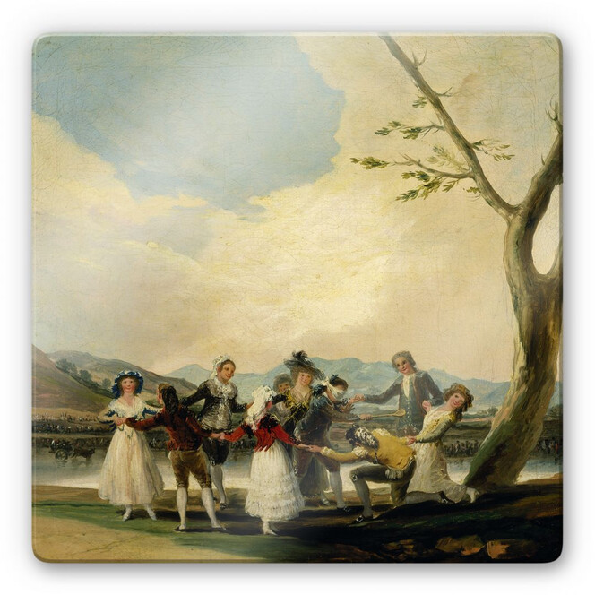 Glasbild de Goya - Das Blindekuhspiel