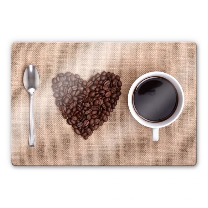 Glasbild I love Coffee