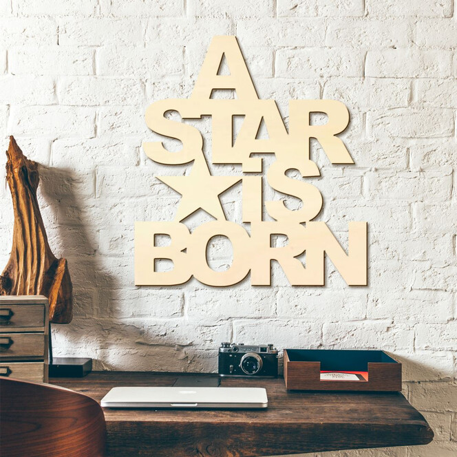 Holzbuchstaben A Star is born