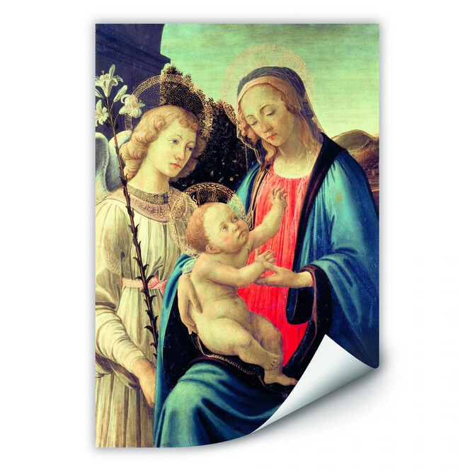 Wallprint Botticelli - Madonna mit Kind und einem Engel
