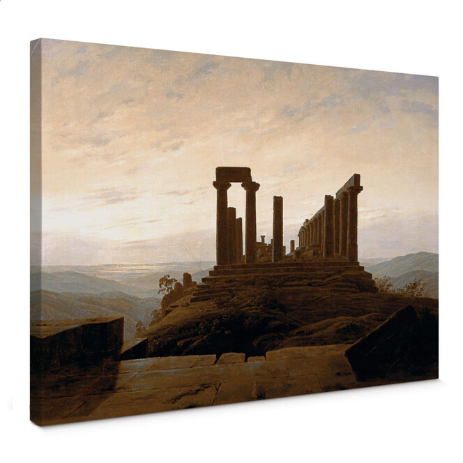 Leinwandbild Friedrich - Der Junotempel in Agrigent