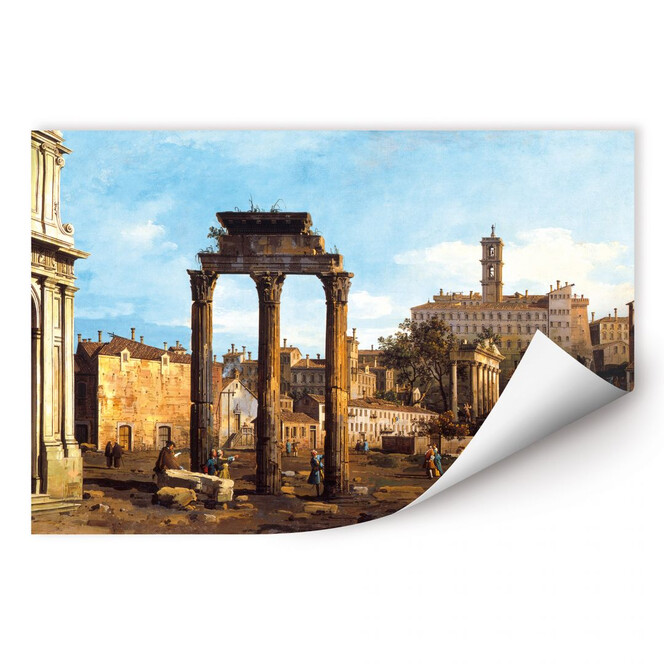 Wallprint Canaletto - Forum mit Tempel von Kastor und Pollux