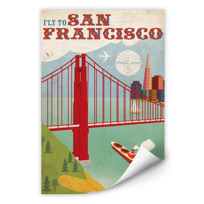 Wallprint PAN AM - Fly to San Francisco