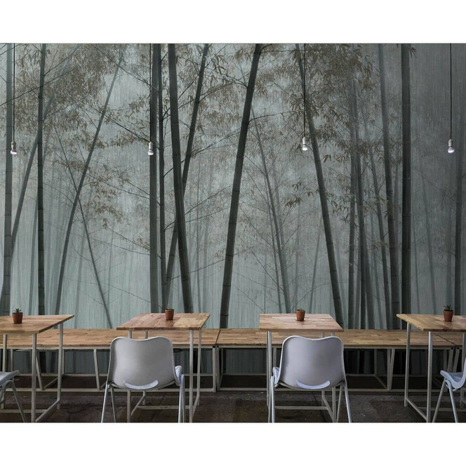 Livingwalls Fototapete Walls by Patel 3 In The Bamboo 1 grau, schwarz, braun - Bild 1