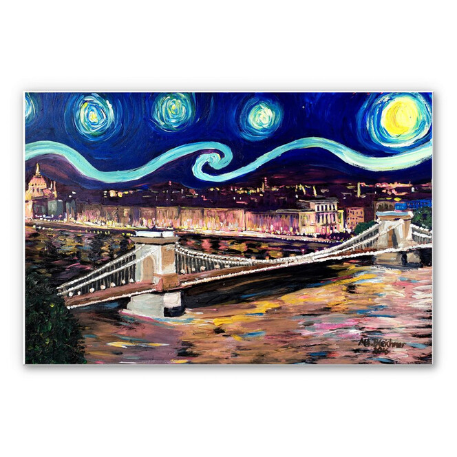 Wandbild Bleichner - Starry Night in Budapest