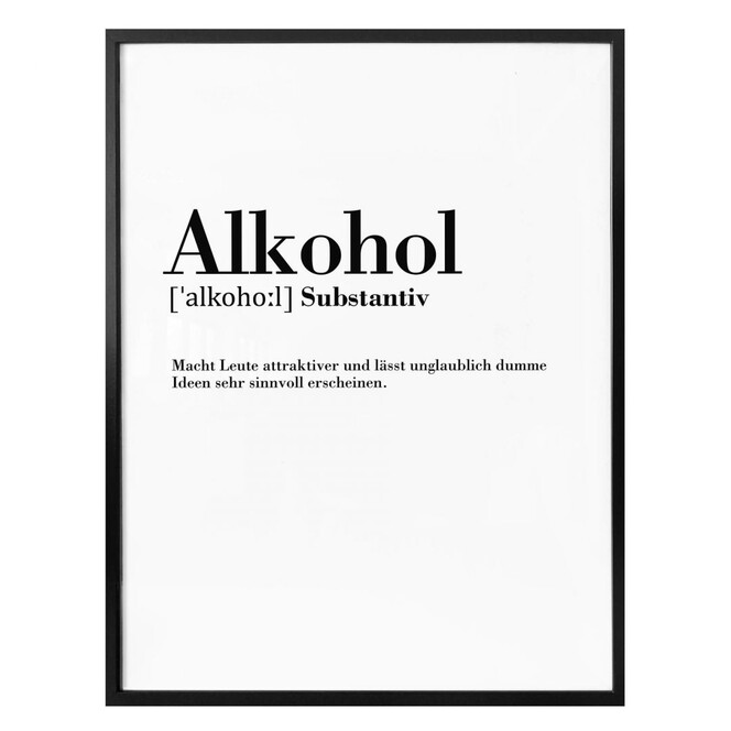 Poster Grammatik - Alkohol