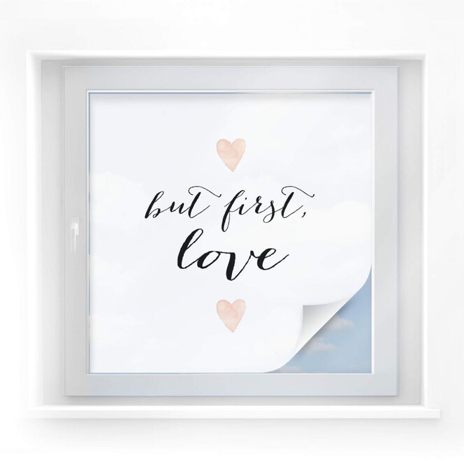 Sichtschutzfolie Confetti & Cream - But first Love