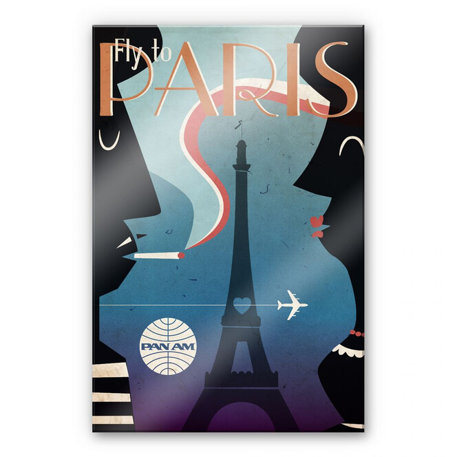 Acrylglasbild PAN AM - Fly to Paris