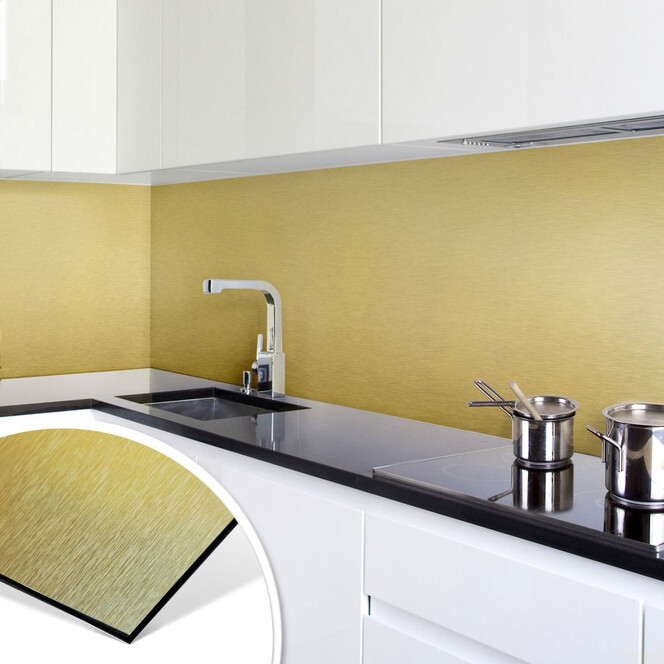Küchenrückwand - Alu-Dibond-Goldeffekt