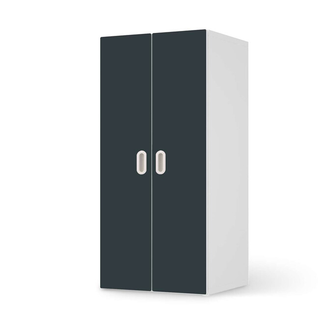 Möbelfolie IKEA Stuva / Fritids Schrank - 2 grosse Türen - Blaugrau Dark- Bild 1