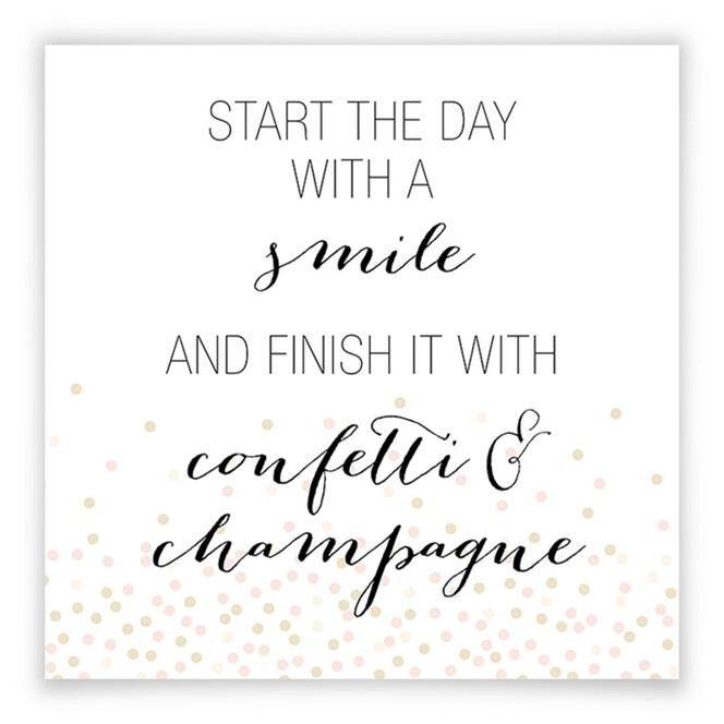 Poster Confetti & Cream - Start the day with a smile