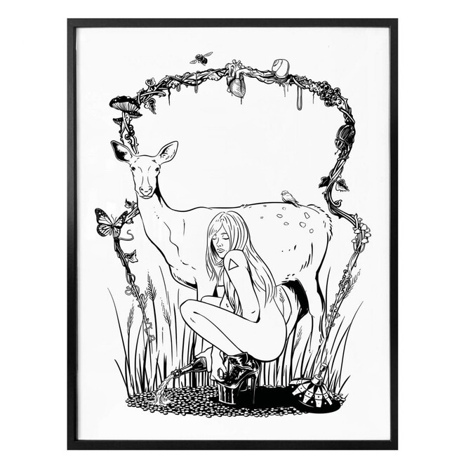 Poster - Drawstore - Deer n Girl