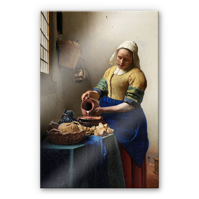 Acrylglasbild Vermeer - Das Mädchen mit dem Milchkrug