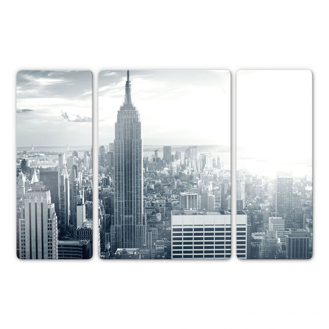 Glasbild The Empire State Building (3-teilig)