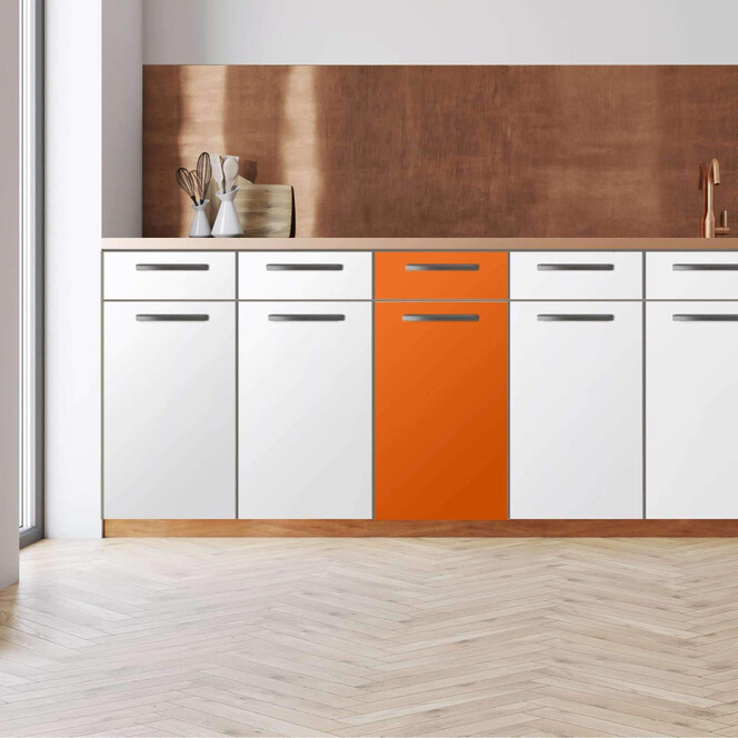Küchenfolie - Unterschrank 40cm Breite - Orange Dark