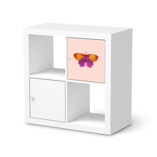 Möbelfolie IKEA Kallax Regal 1 Türe - Origami Butterfly- Bild 1