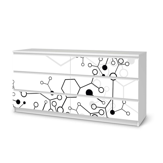 Möbelfolie IKEA Malm Kommode 6 Schubladen (breit) - Atomic 1- Bild 1