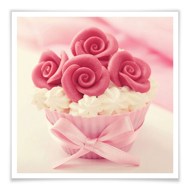 Poster Roses on Cupcake