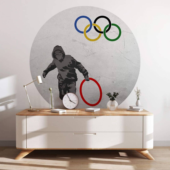 Fototapete Banksy - Olympics - Rund