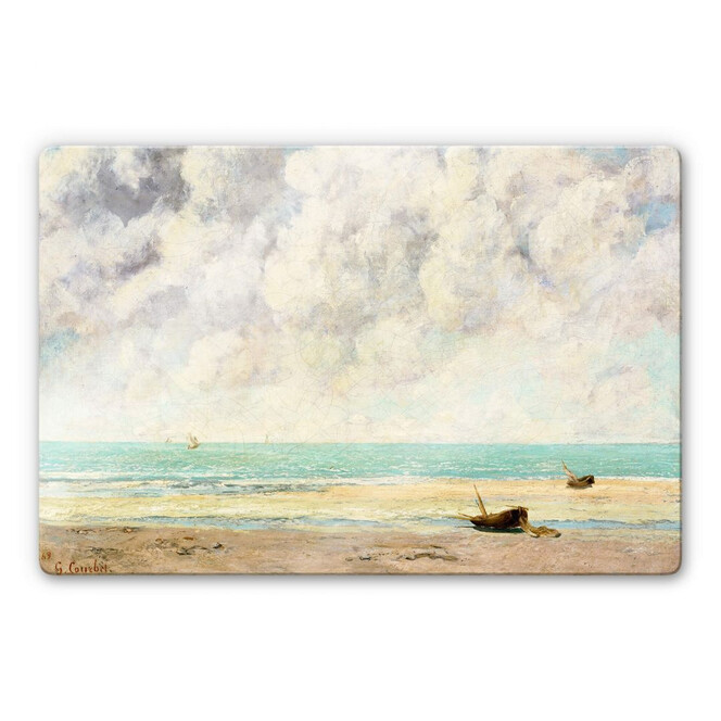 Glasbild Courbet - Die ruhige See
