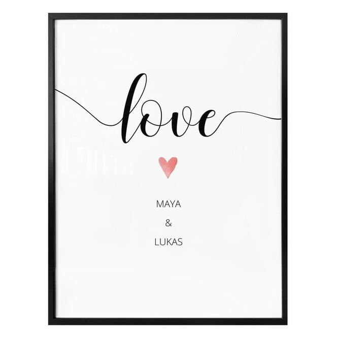 Personalisiertes Poster Love Herz