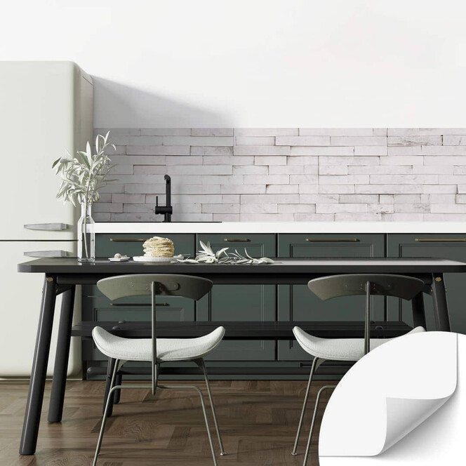 Selbstklebende Küchenrückwand 1X Studio - Weisse Mauer