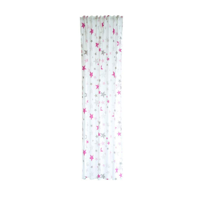 Homing Vorhang mit verdeckten Schlaufen Stars rosa - 1.75 x 1.4m - Bild 1