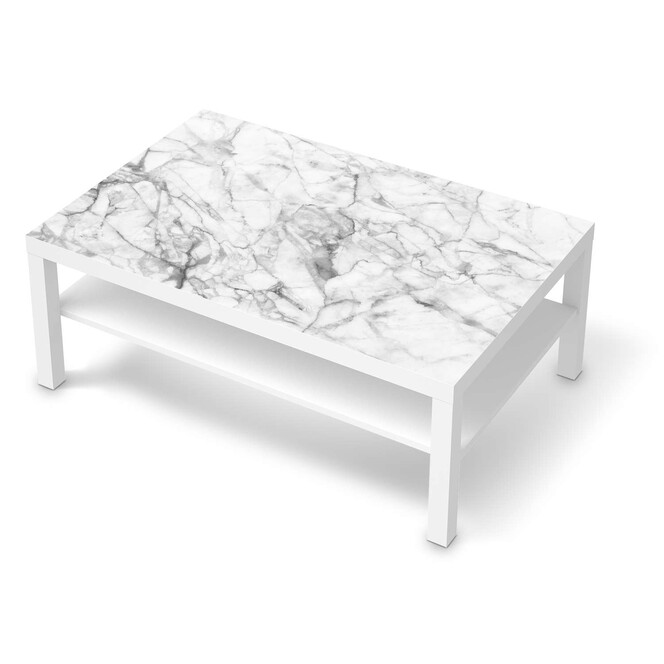 Klebefolie IKEA Lack Tisch 118x78cm - Marmor weiss- Bild 1
