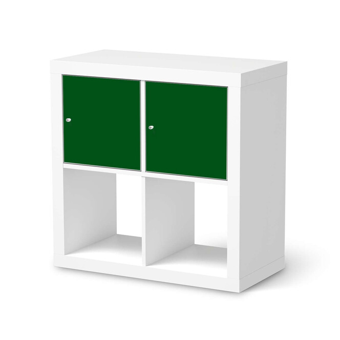 Möbel Klebefolie IKEA Expedit Regal 2 Türen (quer) - Grün Dark- Bild 1
