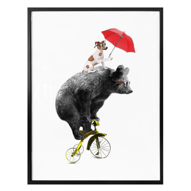 Poster Bicycling Bear