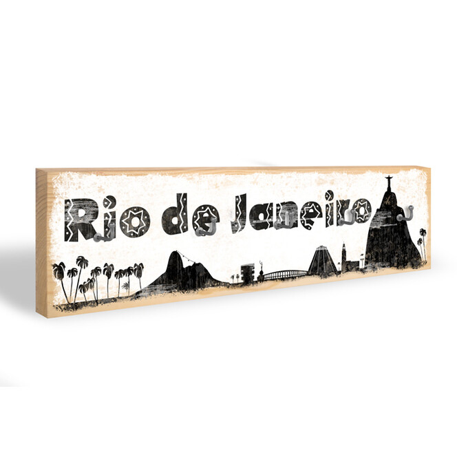 Schlüsselbrett Rio de Janeiro Skyline + 5 Haken