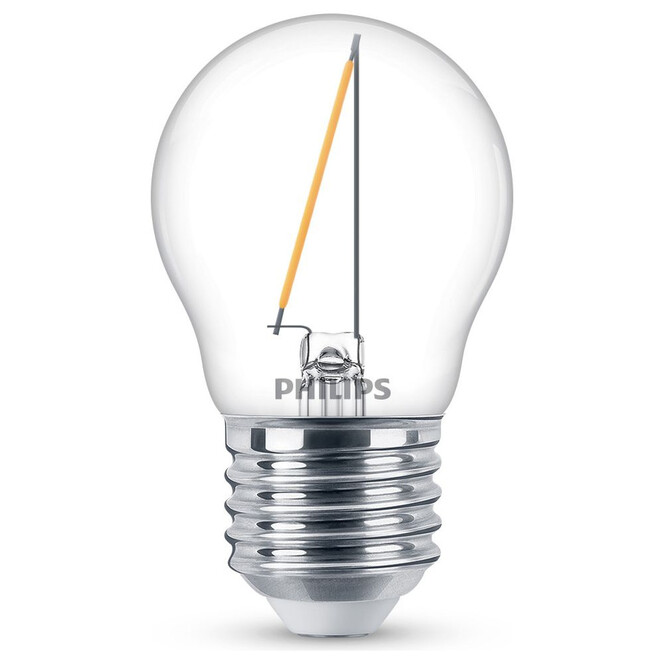 Philips LED Lampe ersetzt 15W, E27 Tropfen P45. klar, warmweiss, 136 Lumen, nicht dimmbar, 1er Pack Energieklasse A&&