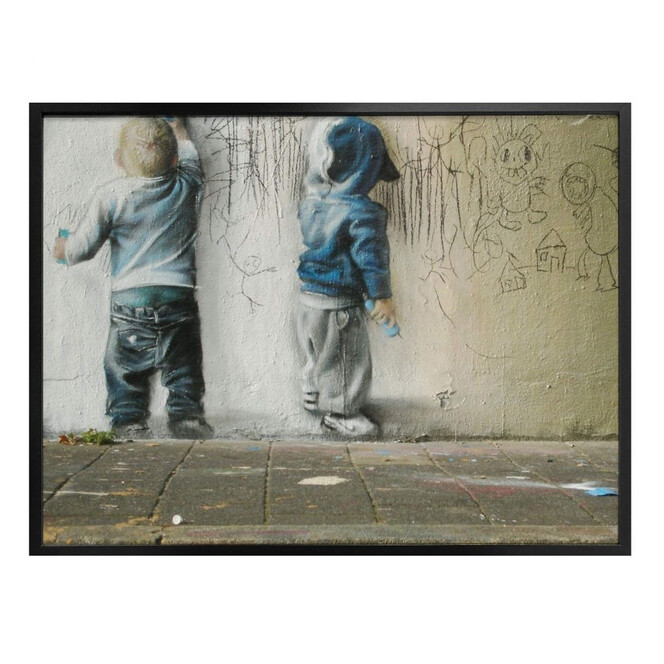 Poster Banksy - Boys drawing