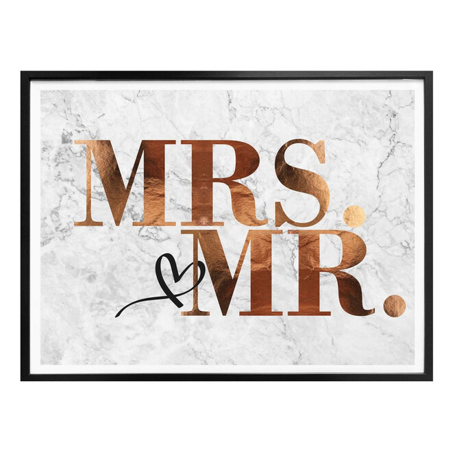 Poster Kupferoptik - Mrs und Mr