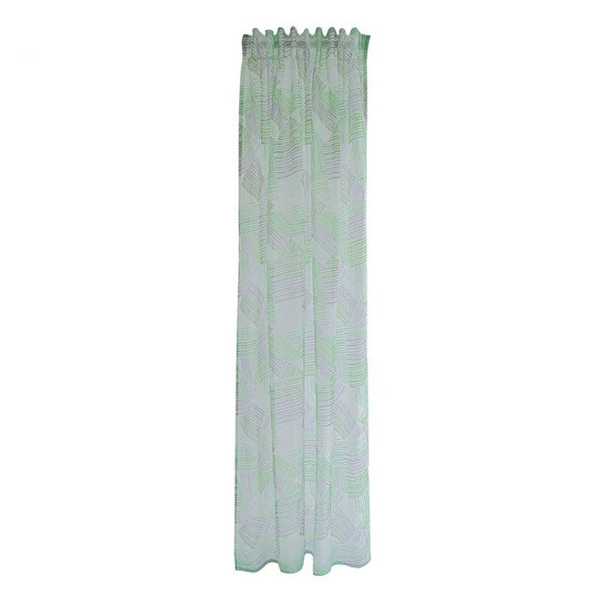 Homing Vorhang mit verdeckten Schlaufen Vitas grün, grau - 2.45 x 1.4m - Bild 1