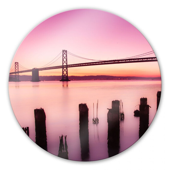 Glasbild San Francisco Bay - rund